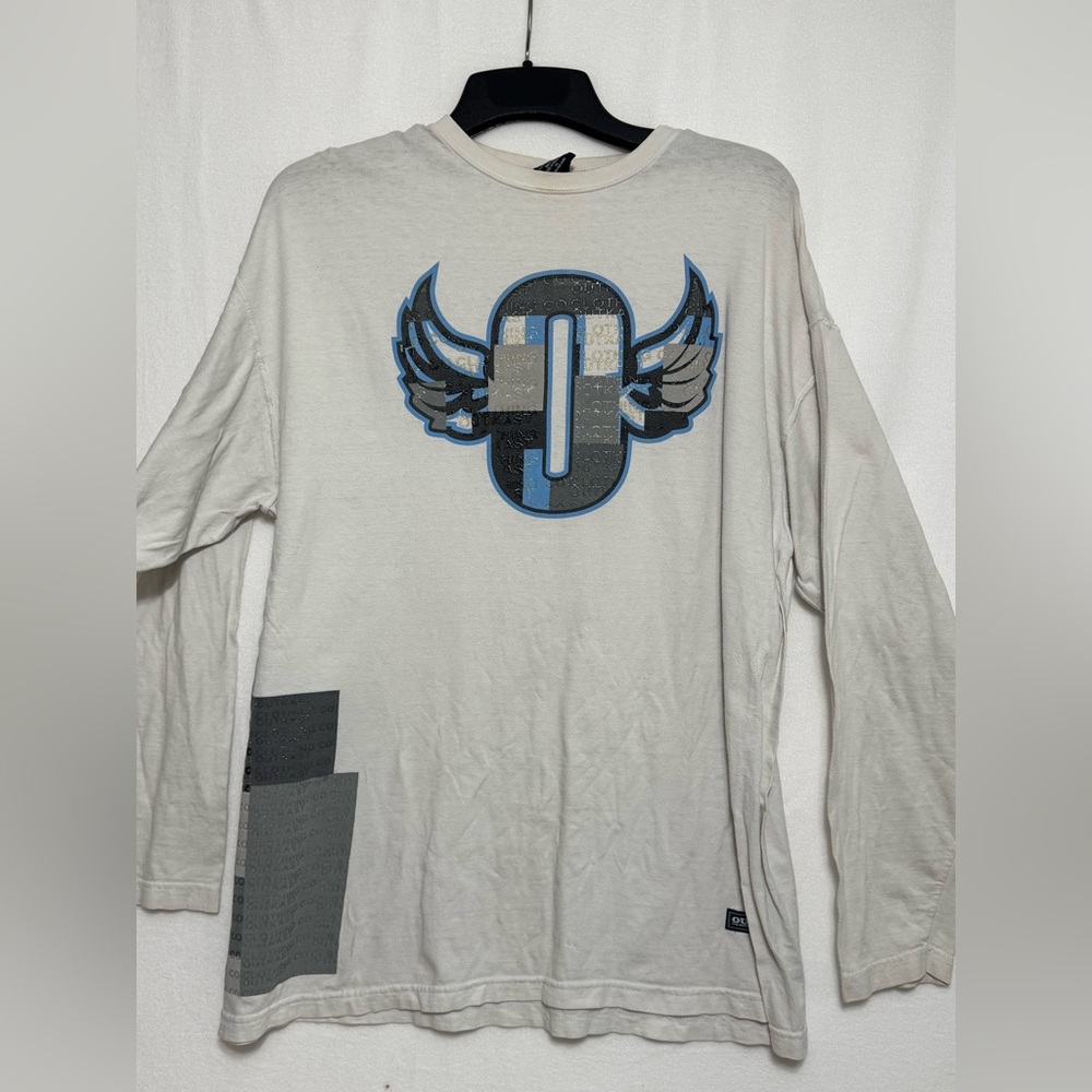 Outkast Clothing Company Men’s Long Sleeve Size XL Logo White Blue VTG Y2K